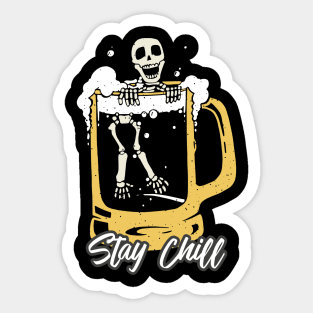 Skeleton Drink Mug Sticker